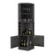 Tuhome Syrah Corner Bar Cabinet, Eight Bottle Cubbies, Double Door, Two Open Shelves, Smokey Oak BLI6548 - alternate 8